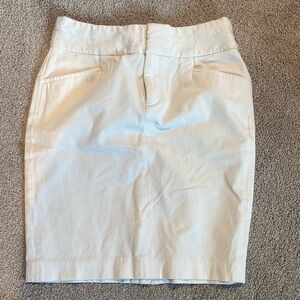 Banana Republic form fitting stretch mini Skirt back slit two pockets 6